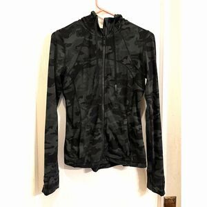 Lululemon Athletica Green Camo Full Zip Define Hoodie Jacket Top  Women's Size 6